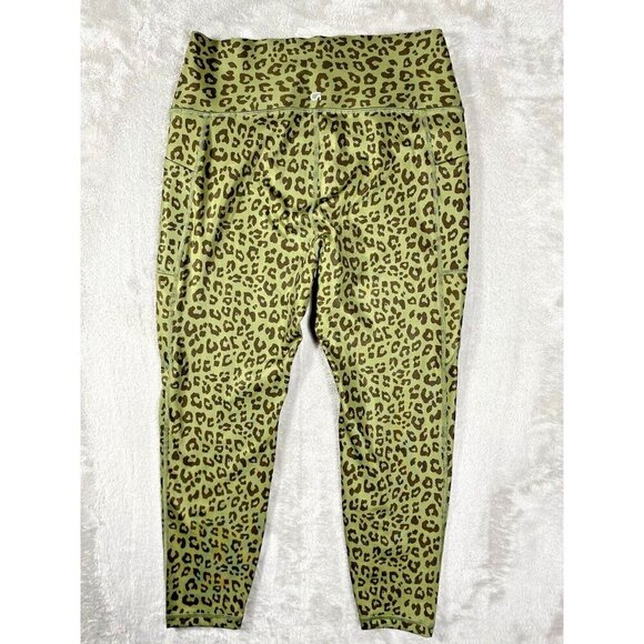 GapFit Sculpt Revolution High-Waisted Leopard Print Leggings - Size Large - Picture 2 of 12
